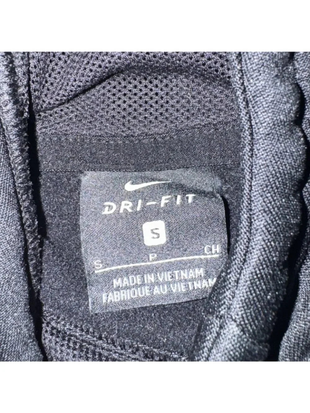 Nike Dri-FIT Hoodie Men's Small Black Pullover Sweatshirt Athletic Logo Sides